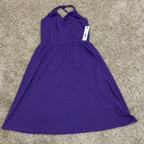 LAISHEN Dresses & Skirts - LAISHEN Cotton Purple Mini Sleeveless Sundress – S - NWT